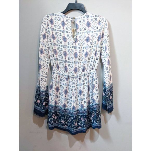 REWIND Tunic Mini Dress Long Sleeve Rope Detail - Picture 3 of 5